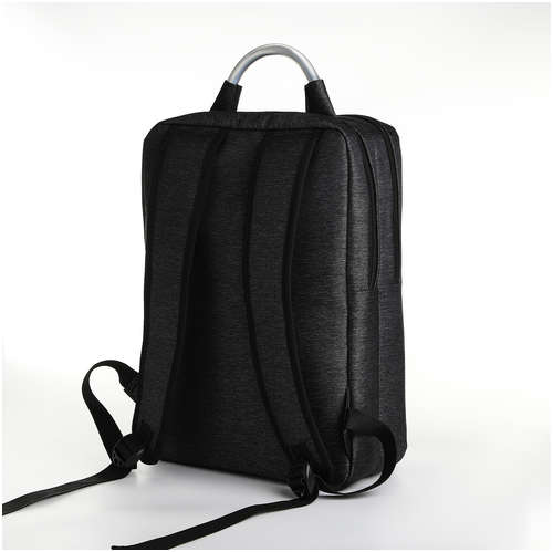 Рюкзак городской на молнии, 2 кармана, с usb, цвет черный / 103176922 - вид 2
