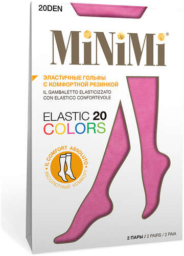 Mini elastic 20 colors гольфы (2 пары) rosa MINIMI / 103139010