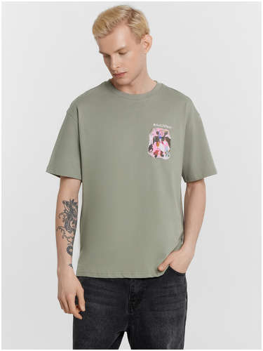 Футболка мужская серая с принтом из коллекции Mark Formelle / 103229597 - вид 2