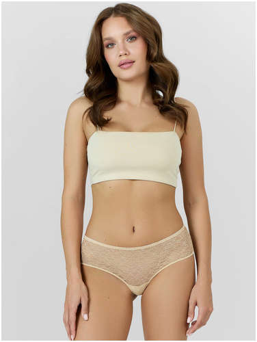 Трусы шорты женские бежевые кружевные Mark Formelle 103242231