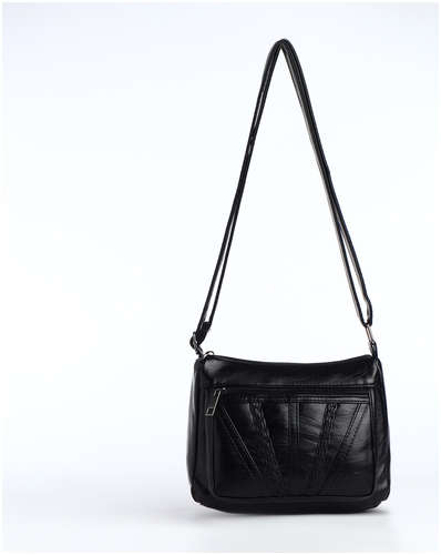 Сумка женская на молнии, цвет черный 103198264