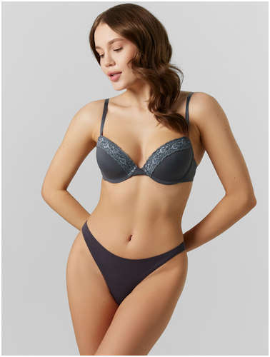 Бюстгальтер женский серый с кружевом Mark Formelle / 103225855 - вид 2