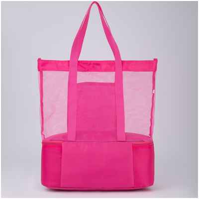 Сумка - шопер пляжная c термо-карманом , 42х37х15 см, розовый цвет NAZAMOK / 103106916 - вид 2