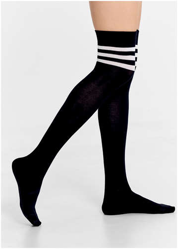 Гольфы женские черные с 3-мя полосками Mark Formelle 103208795