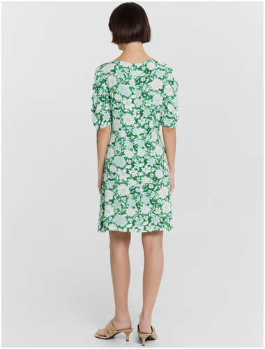 Платье женское зеленое с цветочным принтом Mark Formelle / 103238924 - вид 2