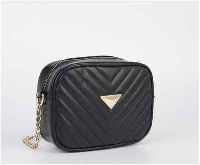 Сумка женская, со строчкой и цветной подкладкой, черная NAZAMOK 103100563