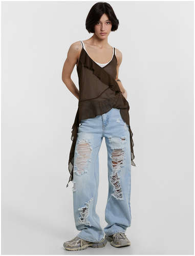 Топ женский полупрозрачный коричневый Mark Formelle / 103235025 - вид 2