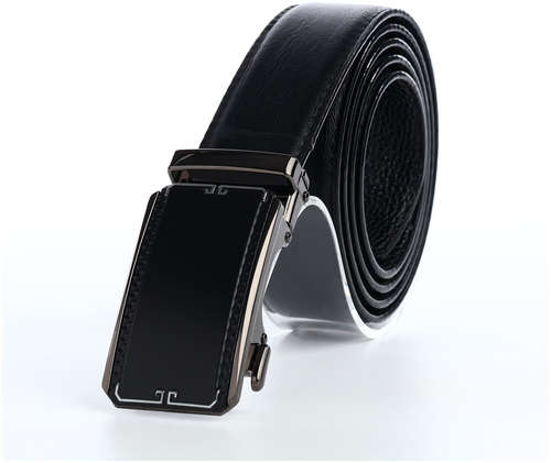 Ремень мужской, ширина 3,6 см, пряжка автомат, цвет черный 103206414