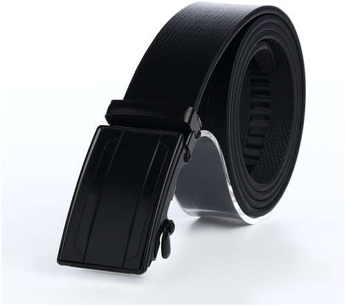 Ремень мужской, ширина 3,5 см, пряжка автомат, цвет черный 103206088