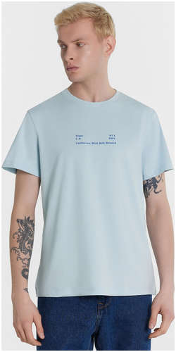 Футболка мужская голубая с надписью Mark Formelle / 103219821 - вид 2