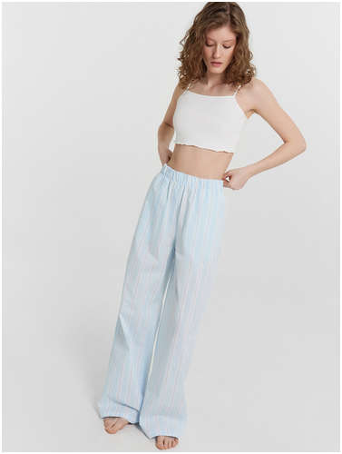 Брюки домашние женские голубые в полоску Mark Formelle 103231452