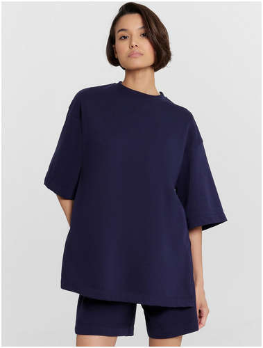 Комплект женский синий: футболка и шорты Mark Formelle / 103231275 - вид 2