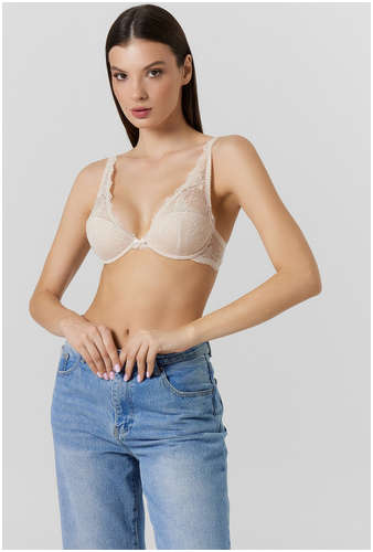 Бюстгальтер женский кружевной кремовый Mark Formelle / 103233964 - вид 2