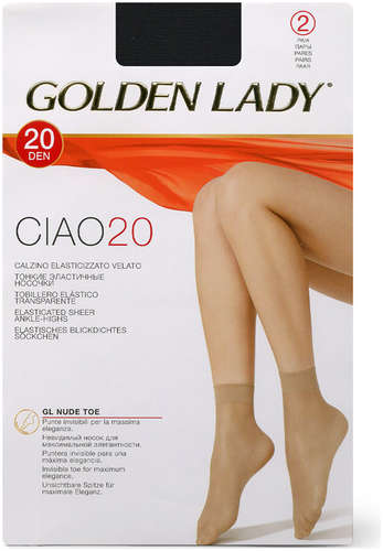 Gld ciao 20 (носки - 2 пары) nero GOLDEN LADY 103139003