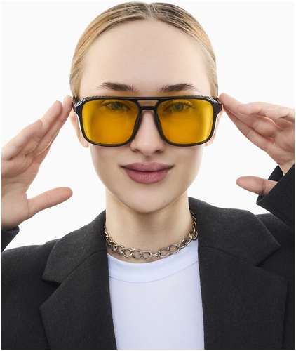 Очки солнцезащитные, uv 400, ширина 14.3 см, дужка 15 см, линза 5.5×4.5 см onesun 103236978