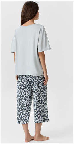 Комплект домашний женский серый: футболка и бриджи Mark Formelle / 103242640 - вид 2