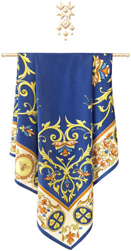 Платок ″Зачатьевская моностырская роспись″ 90*90 Русские в моде 103239798