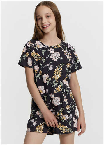 Комплект домашний для девочек с цветочным принтом Mark Formelle / 103239770 - вид 2