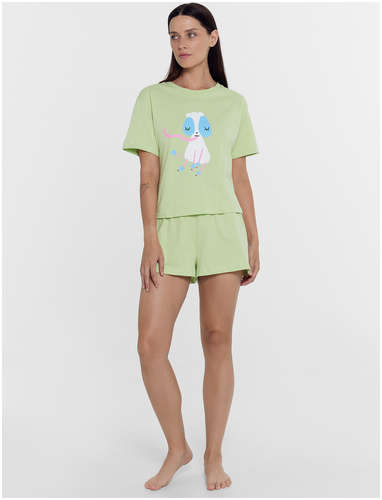 Комплект женский (футболка, шорты) Mark Formelle / 103199973 - вид 2