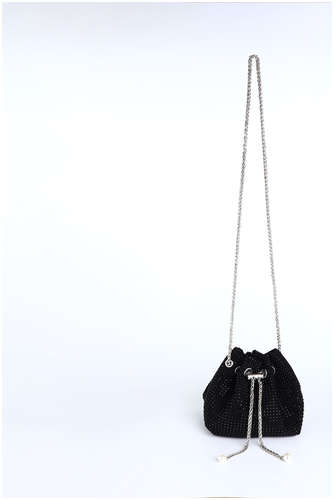 Сумка женская на затяжке, цвет черный 103211689