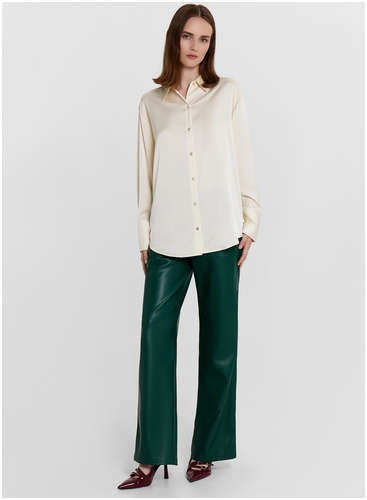 Брюки кожаные женские зеленые Mark Formelle 103238897