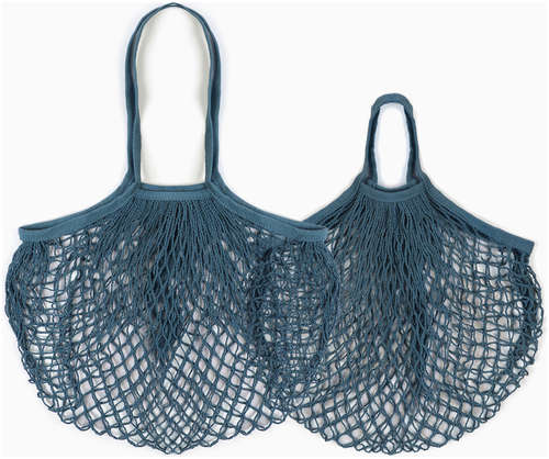 Набор 2 шт: сумка-авоська хозяйственная, клетка 1.5 см, темно-бирюзовая TAKE IT EASY 103230639