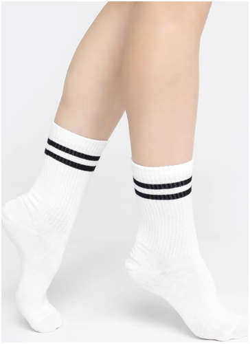 Носки женские белые длинные Mark Formelle / 103167241 - вид 2