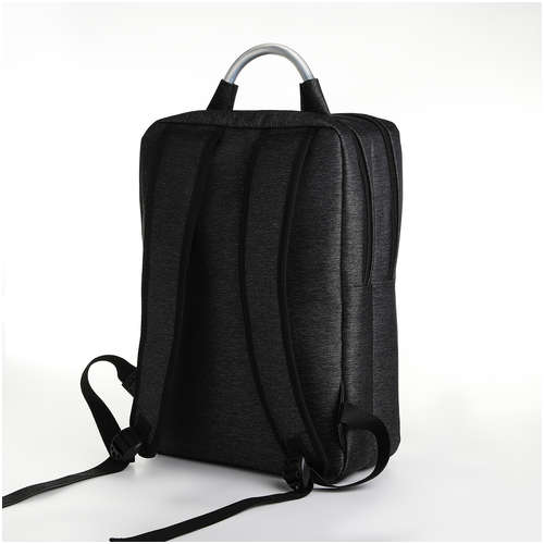 Рюкзак городской на молнии, 2 кармана, с usb, цвет черный / 103176942 - вид 2