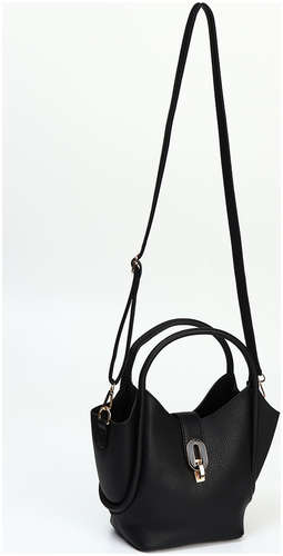 Сумка женская тоут на застежке, цвет черный / 103218179 - вид 2