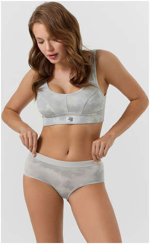 Трусы шортики женские серые с принтом тай-дай Mark Formelle 103240900