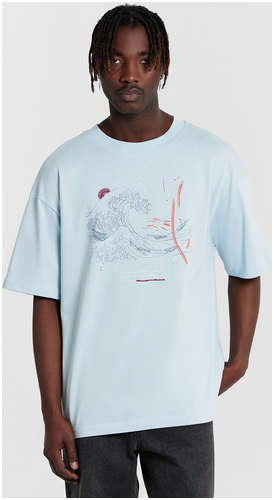 Футболка мужская голубая с принтом Mark Formelle / 103231497 - вид 2