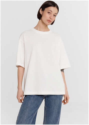 Футболка женская белая оверсайз Mark Formelle / 103224807 - вид 2