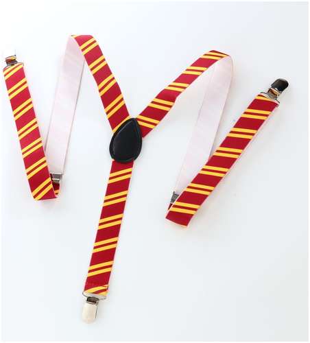 Подтяжки взрослые, ширина 2,5 см, цвет бордовый/желтый / 103203100 - вид 2