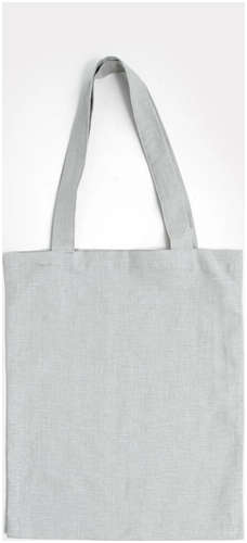 Однотонная текстильная сумка-шопер в светло-сером оттенке Mark Formelle / 103165644 - вид 2