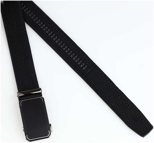 Ремень мужской, ширина 4 см, пряжка автомат, цвет черный / 103200823 - вид 2