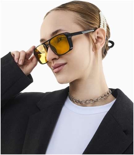 Очки солнцезащитные, uv 400, ширина 14.3 см, дужка 15 см, линза 5.5×4.5 см onesun / 103236978 - вид 2