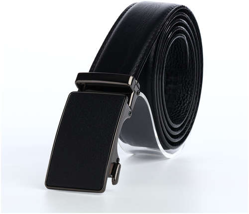 Ремень мужской, ширина 3,6 см, пряжка автомат, цвет черный 103206457