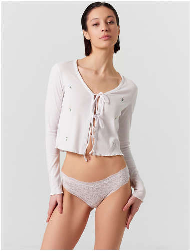 Трусы слипы женские с принтом и кружевом Mark Formelle 103226329