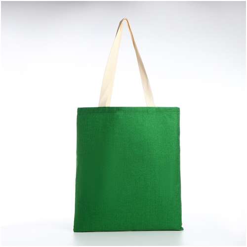 Сумка-шопер без застежки, из текстиля, цвет зеленый / 103165212 - вид 2
