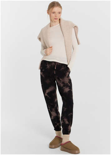 Брюки женские черные с принтом Mark Formelle 103215347