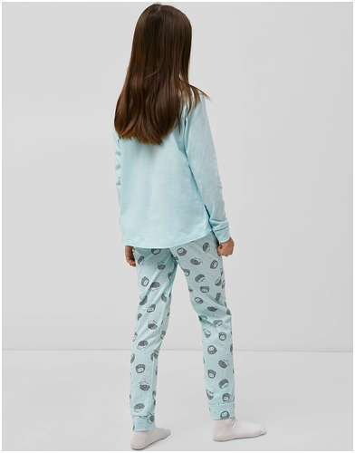 Хлопковая пижама для девочек (лонглсив и брюки) Mark Formelle / 103171917 - вид 2