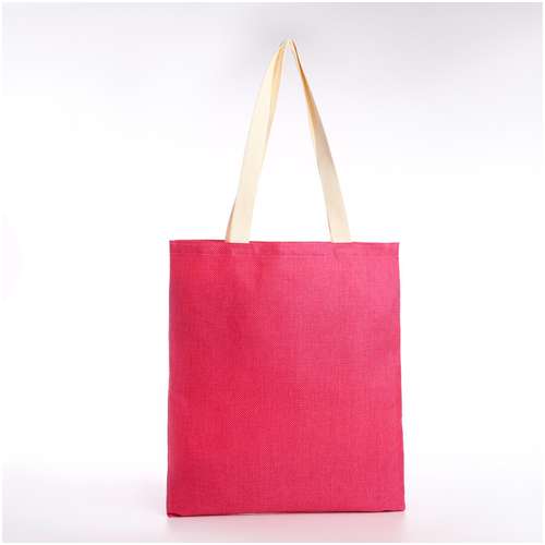 Сумка-шопер без застежки, из текстиля, цвет розовый / 103165190 - вид 2