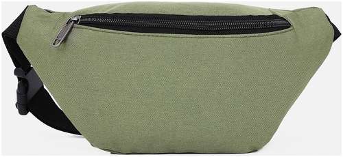 Поясная сумка на молнии, наружный карман, цвет хаки 103224005