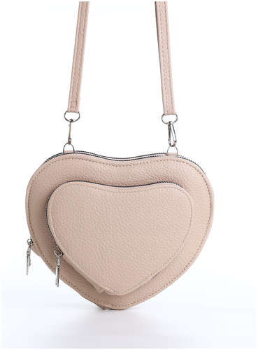 Сумка женская кросс-боди на молнии, цвет бежевый / 103211809 - вид 2