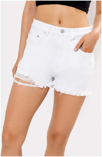 Шорты женские джинсовые мини в белом оттенке Mark Formelle / 103166789