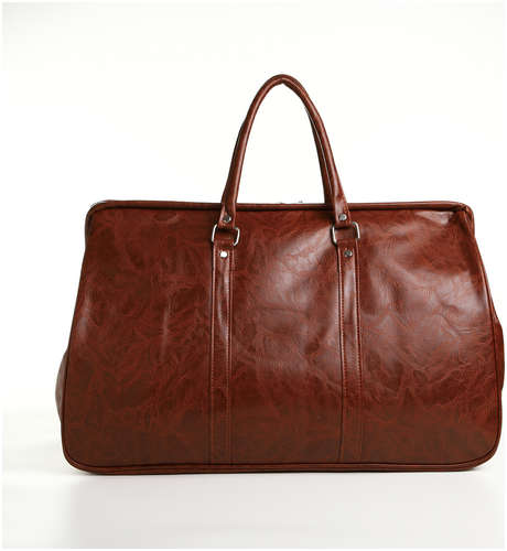 Сумка дорожная на молнии, коричневая / 103206061 - вид 2