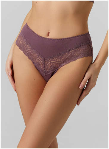 Трусы слипы женские фиолетовые с кружевом Mark Formelle / 103225526 - вид 2