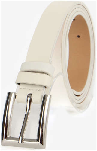 Ремень женский, ширина 2.3 см, пряжка металл, белый 103241485