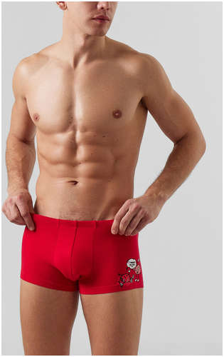 Трусы боксеры мужские красные с принтом Mark Formelle / 103224948 - вид 2