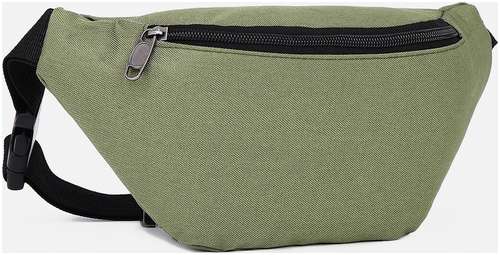 Поясная сумка на молнии, наружный карман, цвет хаки / 103224005 - вид 2